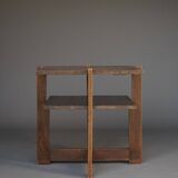 Dutch Modernist Hague School Oak Side Table. 1930s