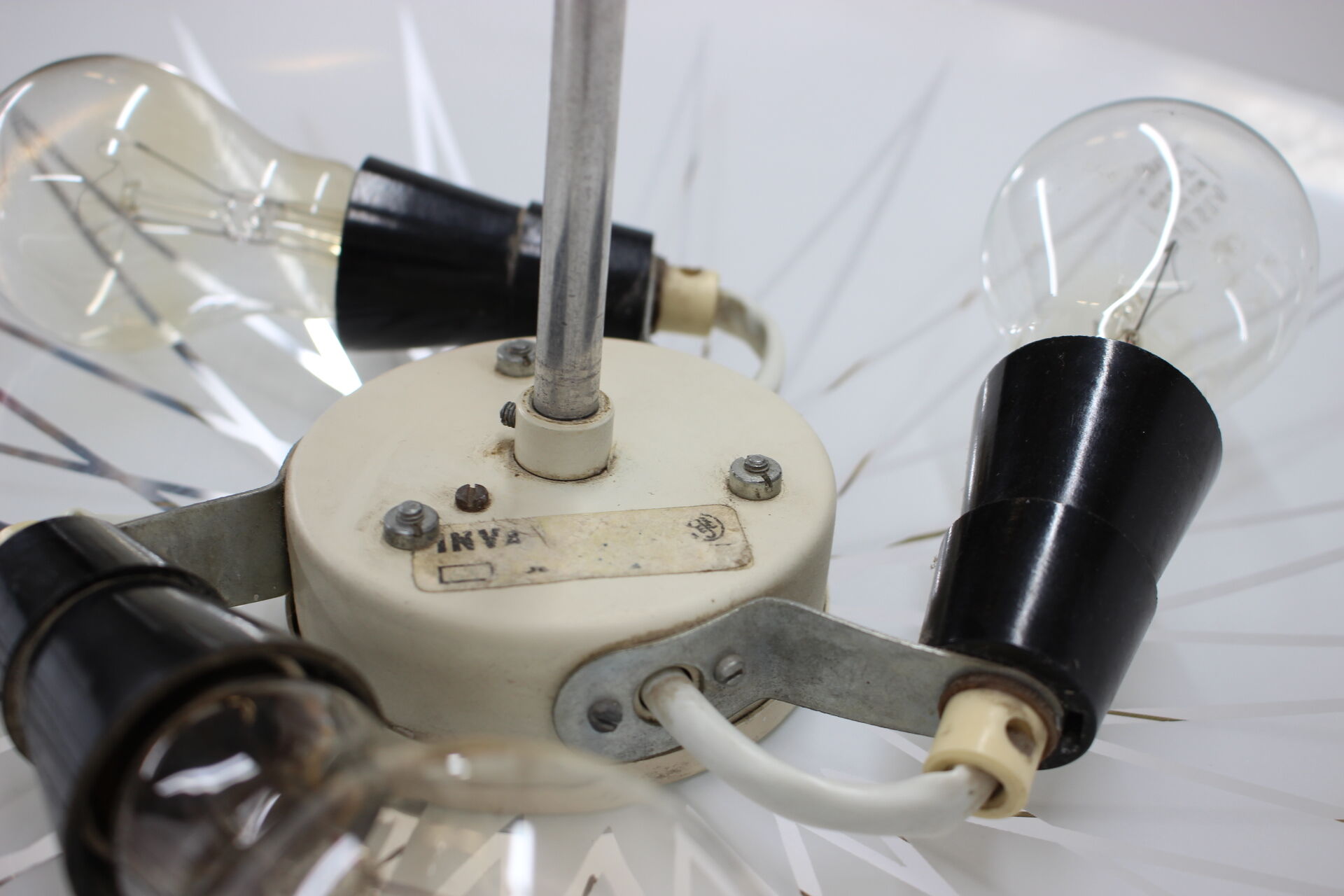 Mid-century Glass Pendant/  Inva Litoměřice,1970‘s.