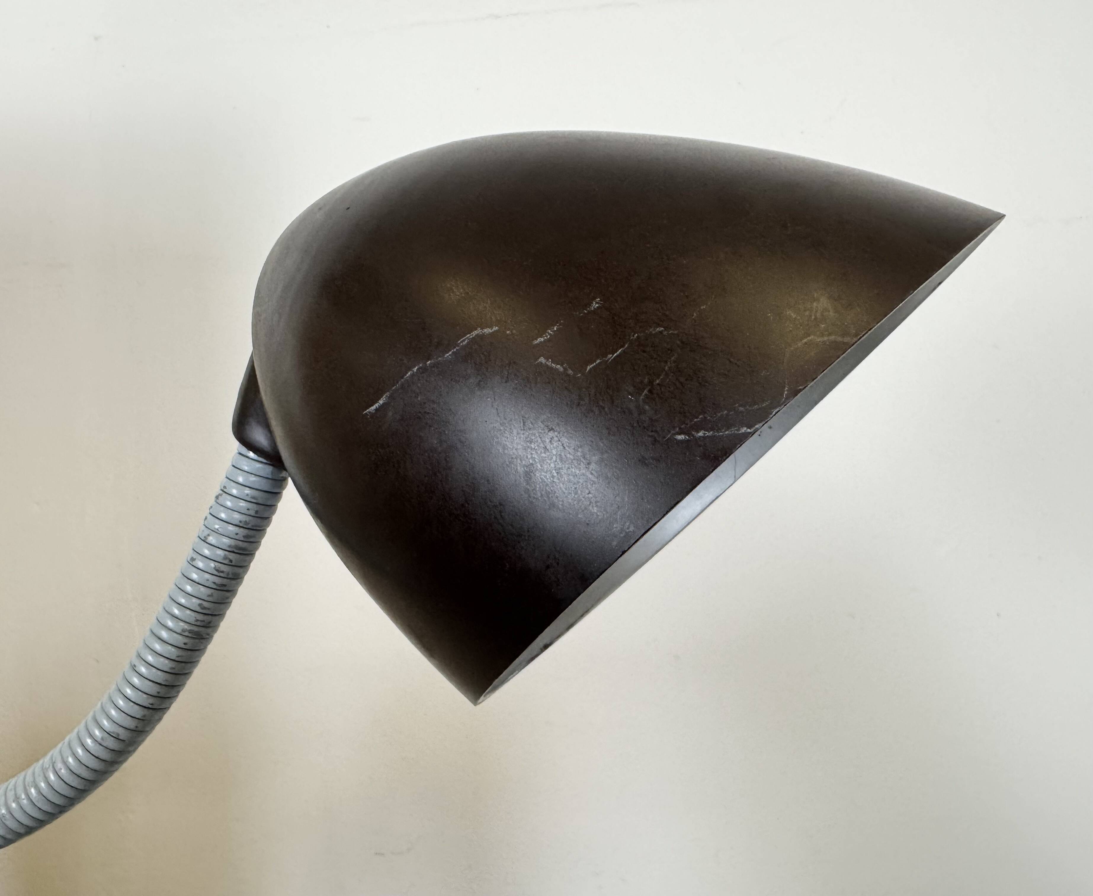 Grey Industrial Scissor Wall Lamp from Elektroinstala, 1960s