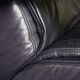 Vintage postmodern leather Italian Memphis lounge armchair