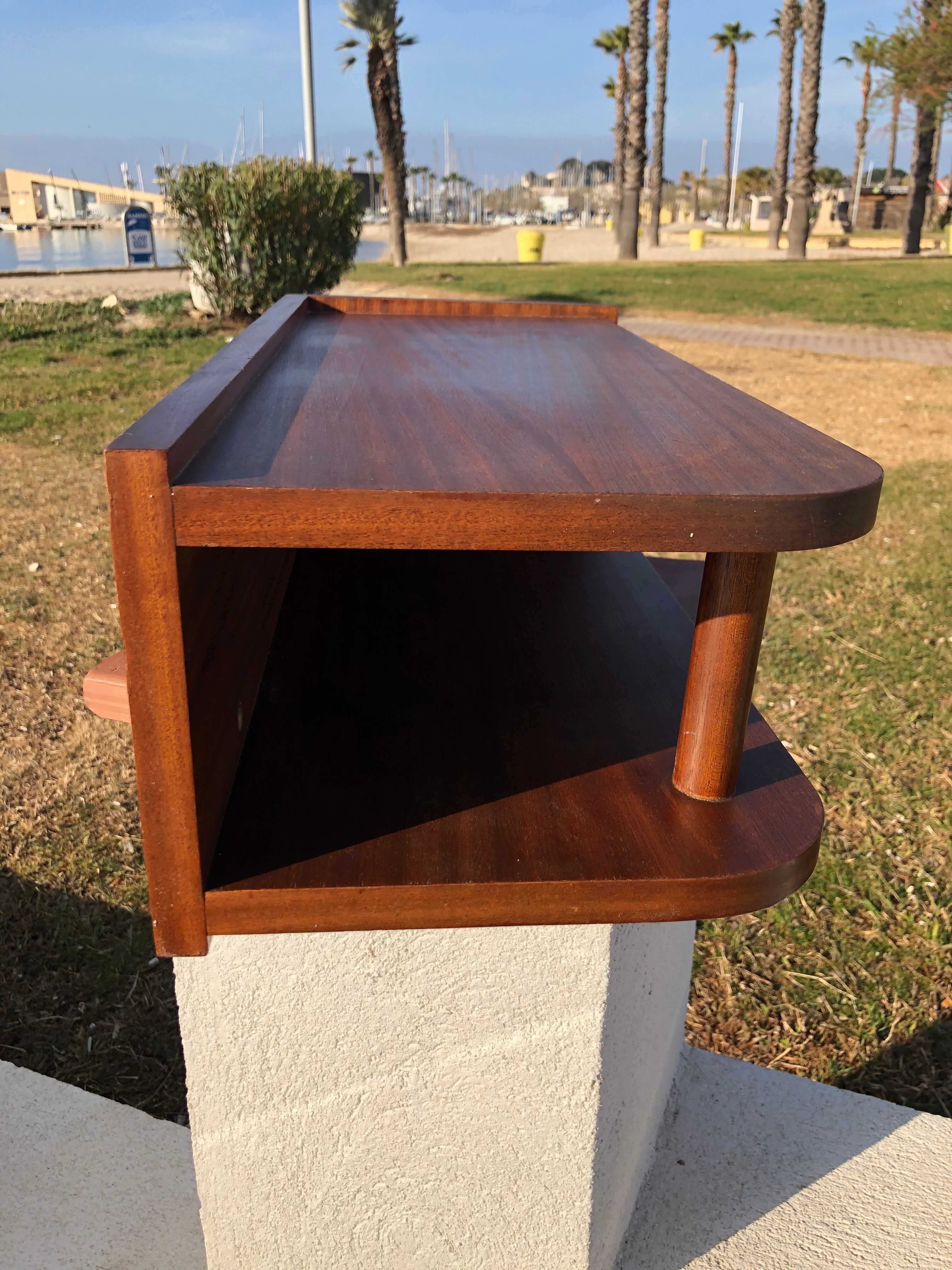 Small 60s artisan corner shelf