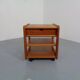 Small rollable teak chest of drawers from Dyrlund, Denmark, 1970s.