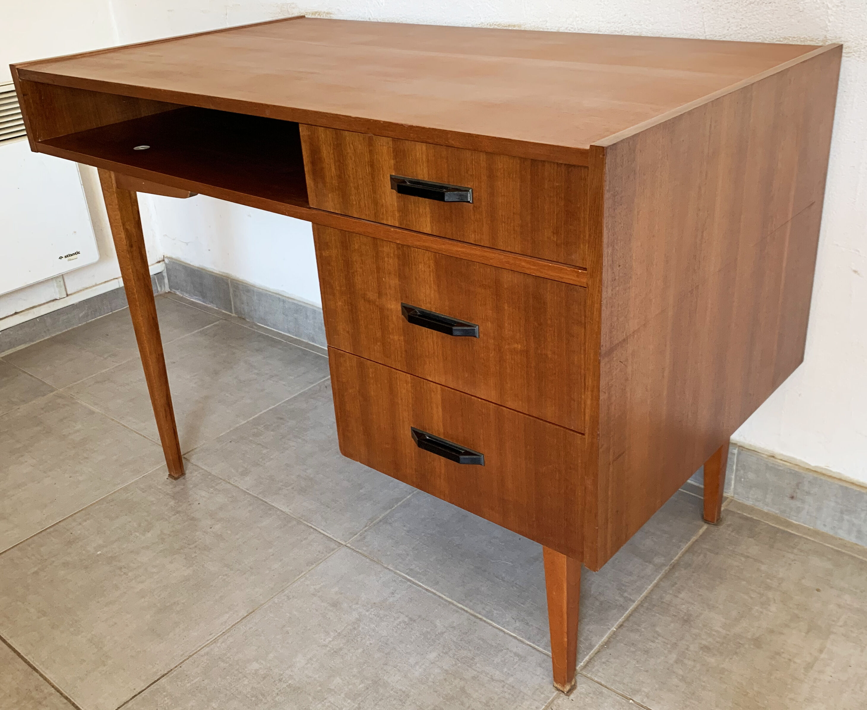 Vintage Scandinavian teak desk, year 60