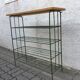 Vintage metal shoe rack table mid century 70s czechoslovakia