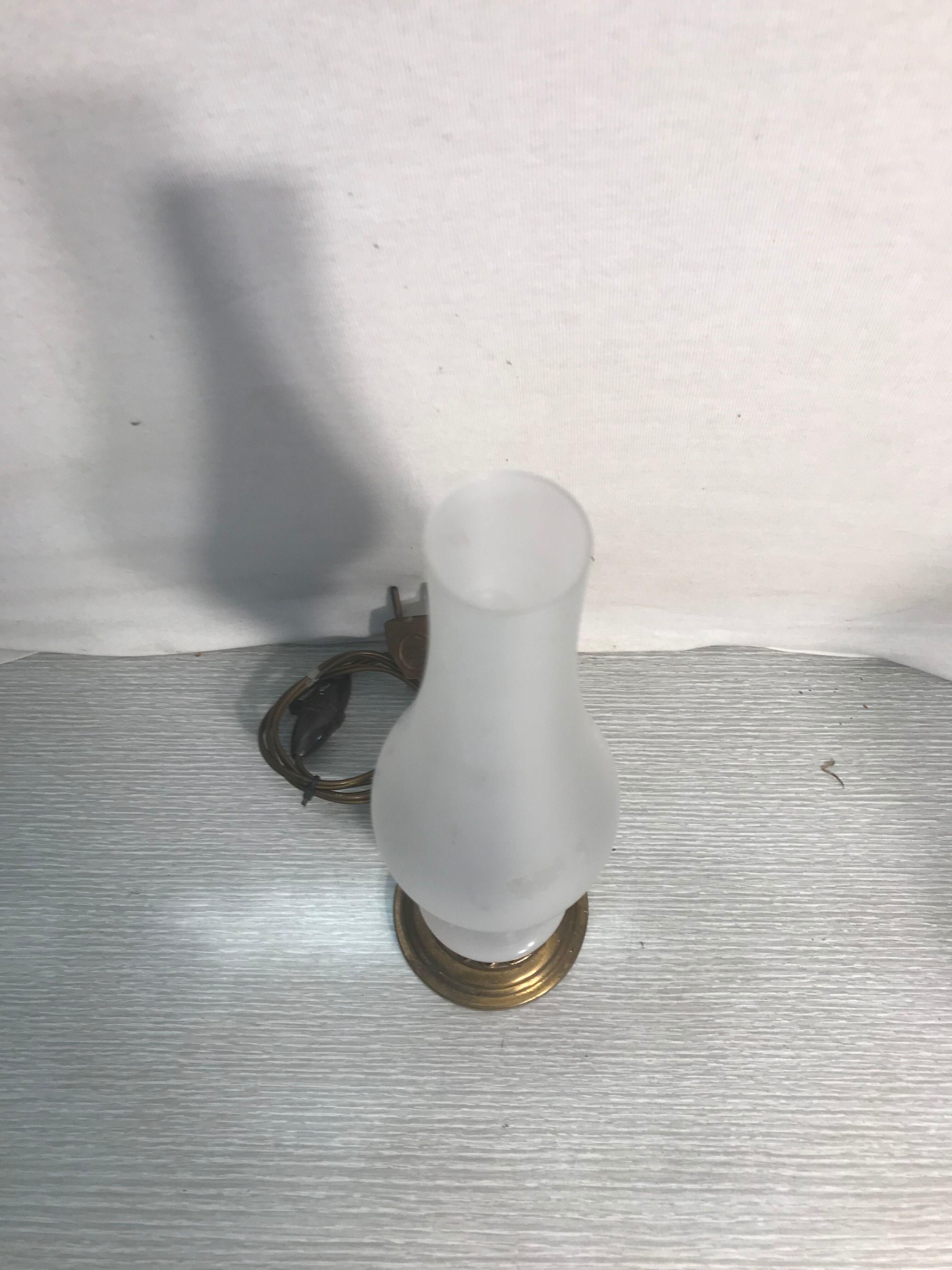 Old Laiton Lamp - Glass Ball - Vintage 70s Glass Reflector