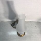 Old Laiton Lamp - Glass Ball - Vintage 70s Glass Reflector