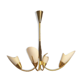 Four-light opaline chandelier