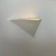 Vintage wall lamp, matte white plaster, France 1980