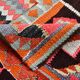 3x11 Burgundy & Orange Vintage Runner Rug, 95x325Cm