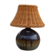 Vernified and rattan sandstone lamp