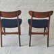 Pair of solid teak dining chairs, Denmark 1960s