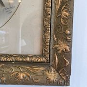Portrait young woman photo 1926 in 1900 art nouveau frame