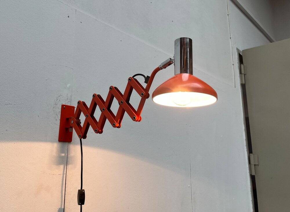 Mid-Century German Space Scissor Wall Lamp by Hustadt Leuchten, 1960s, set of 2