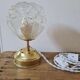 Lampe à poser globe fleur art déco