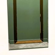 Large German beveled mirror with bronze-tinted border by Schöninger, 1980s