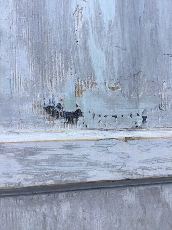 White patinated wardrobe