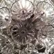 Midcentury Glass Dandelion Chandelier, Sputnik, 1970s