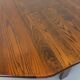Vintage brutalist hexagonal dining table made of oak from the 1950s.