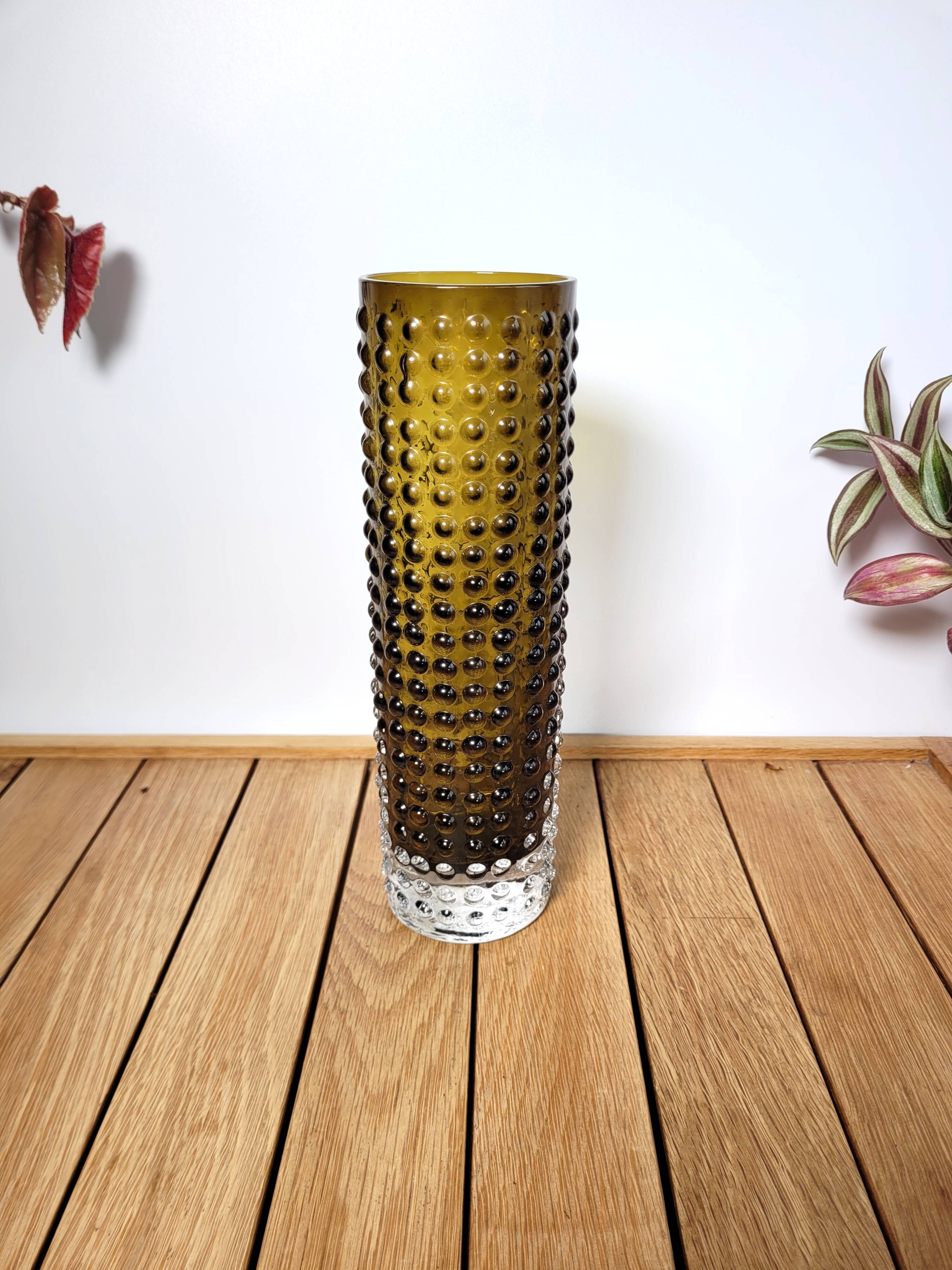 Vintage vase with bubble patterns