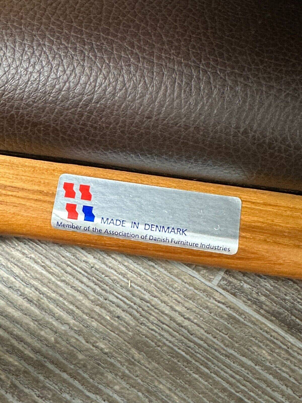 60s 70s newspaper holder Aksel Kjersgaard made of teak & leather