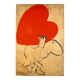 Une peinture originale vintage de Mel Calman - Cœur lourd ou fardeau d'amour