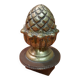 Door or antique furniture knob "Pine cone" in solid brass