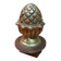 Door or antique furniture knob "Pine cone" in solid brass