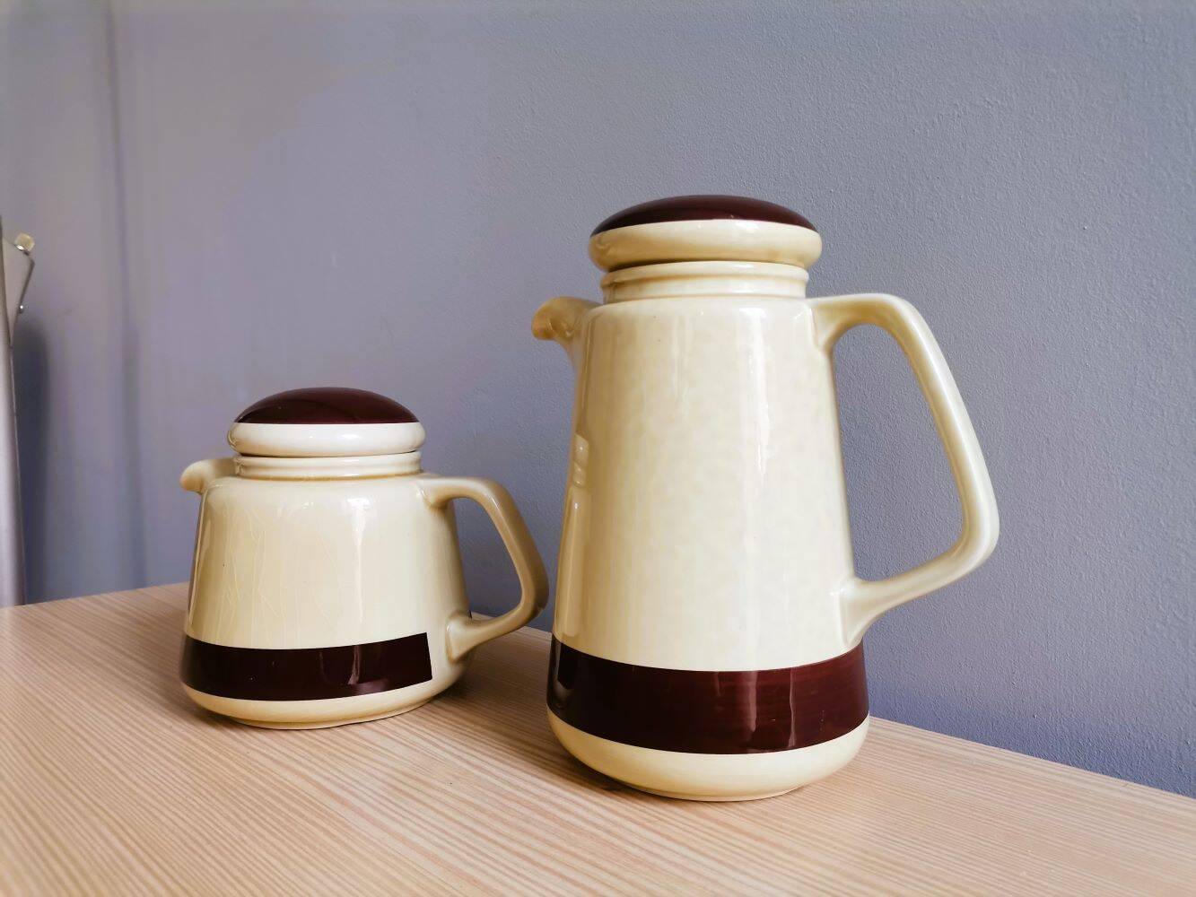 Portuguese ceramic teapot and coffee pot by Sado International, 1960s, Set of 2