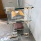 Consoles verre et Plexiglas années 80