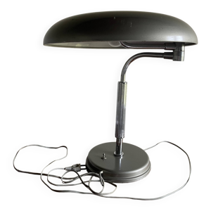 Lampe long neck grise métal authentique