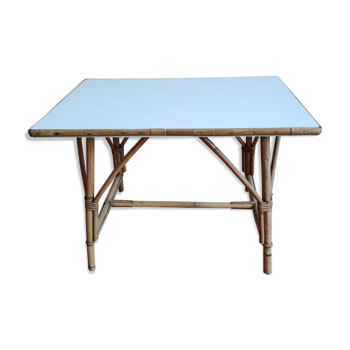 Vintage rattan coffee table