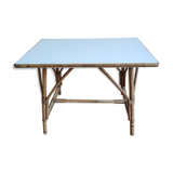 Table basse vintage en rotin