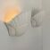 Pair of vintage shell wall lights, matte white plaster, France, 1970.
