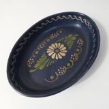 ancien plat en terre cuite vernissée