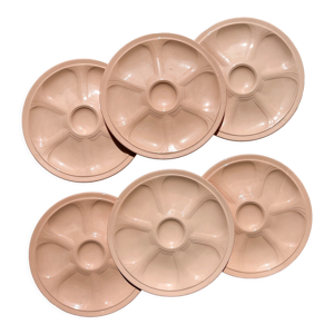 6 assiettes à huîtres - sarreguemines