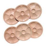 6 pink porcelain oyster plates from Digoin Sarreguemines