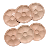 6 pink porcelain oyster plates from Digoin Sarreguemines