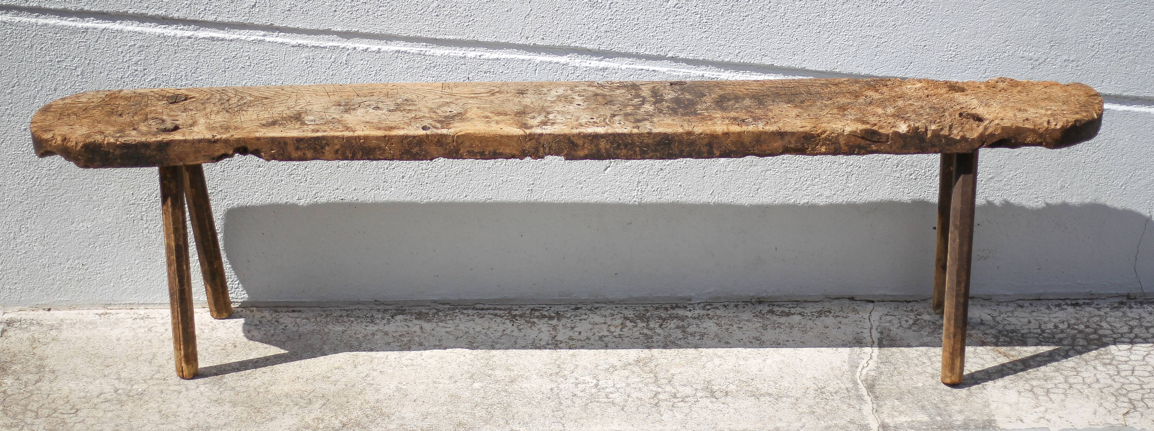 Old farm bench, vintage wooden bench, vintage bench