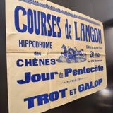 Affiche "Courses de Langon" années 1930