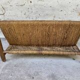 Wooden and rope bench from the 1950s,  Vibo