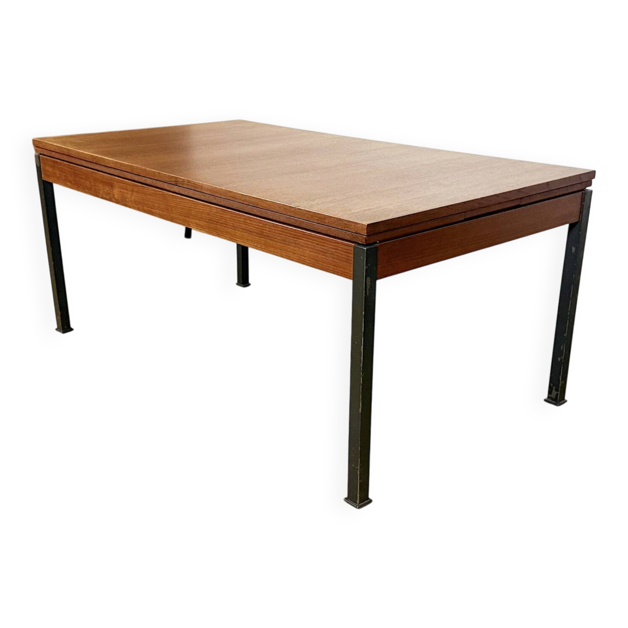 Scandinavian Teak Table Rise / Fall Vintage 1960