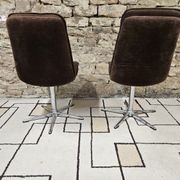 Paire de chaise fauteuil velour vintage  1970"