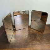 Triptych barber mirror, 1960, houndstooth back