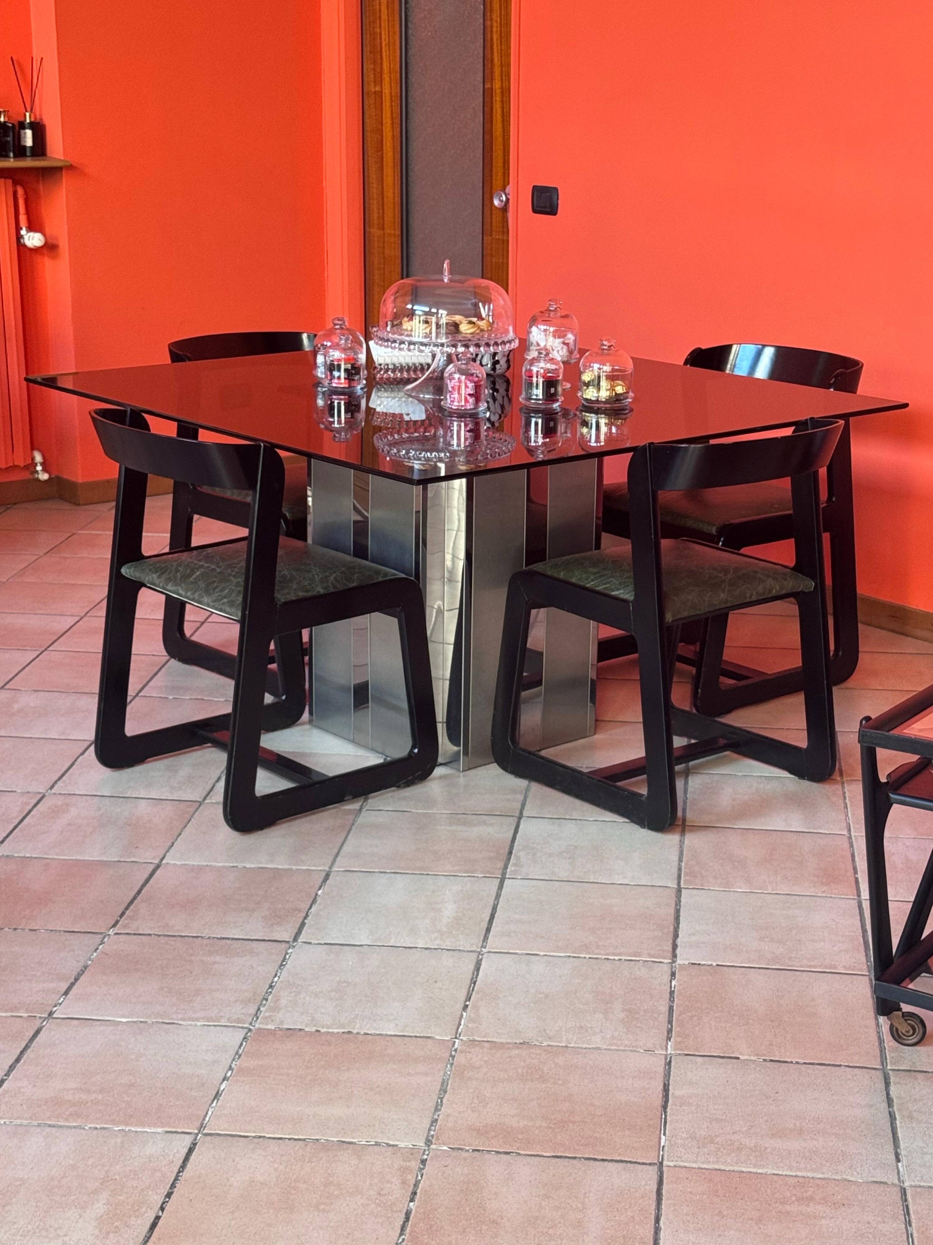 Chaises de salle à manger de Willy Rizzo pour Mario Sabot