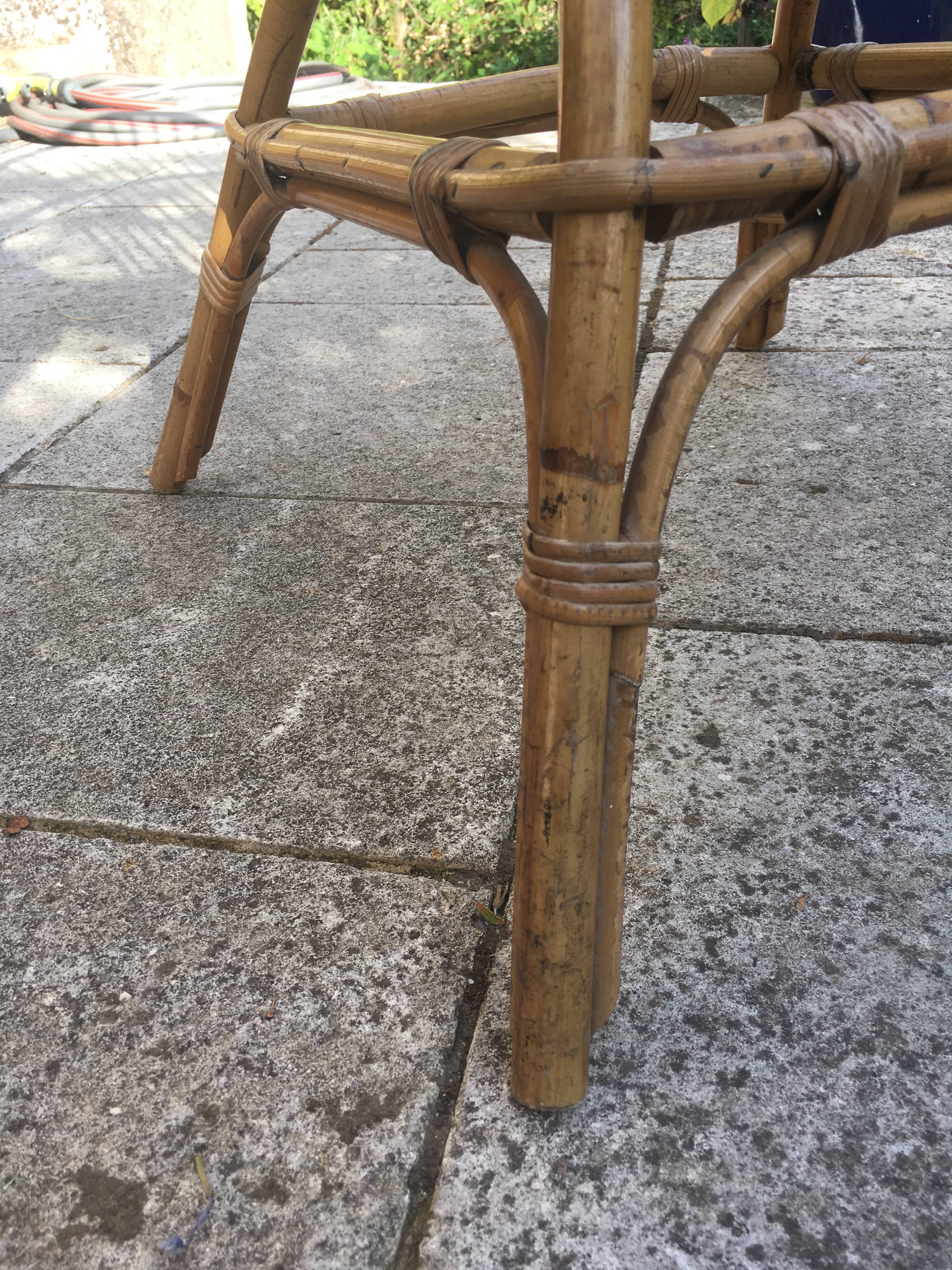 Basket armchair in rattan