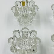 Set of 6 vintage flower candle holders by VMC Reims - 1960s
