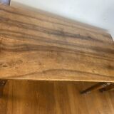 Walnut bistro table, turned legs, beautiful patina.