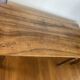Walnut bistro table, turned legs, beautiful patina.