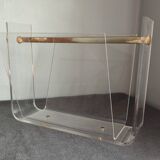 Vintage Roche Bobois plexiglass magazine door