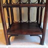 Rattan and wood shelf cabinet